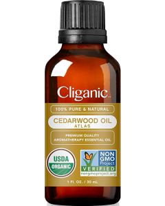 Cliganic Organic Cedarwood Essential Oil - 100% Pure Natural Undiluted