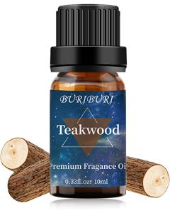BURIBURI Teakwood Fragrance Oil Aromatherapy Essential Oil 10ml for Diffuser